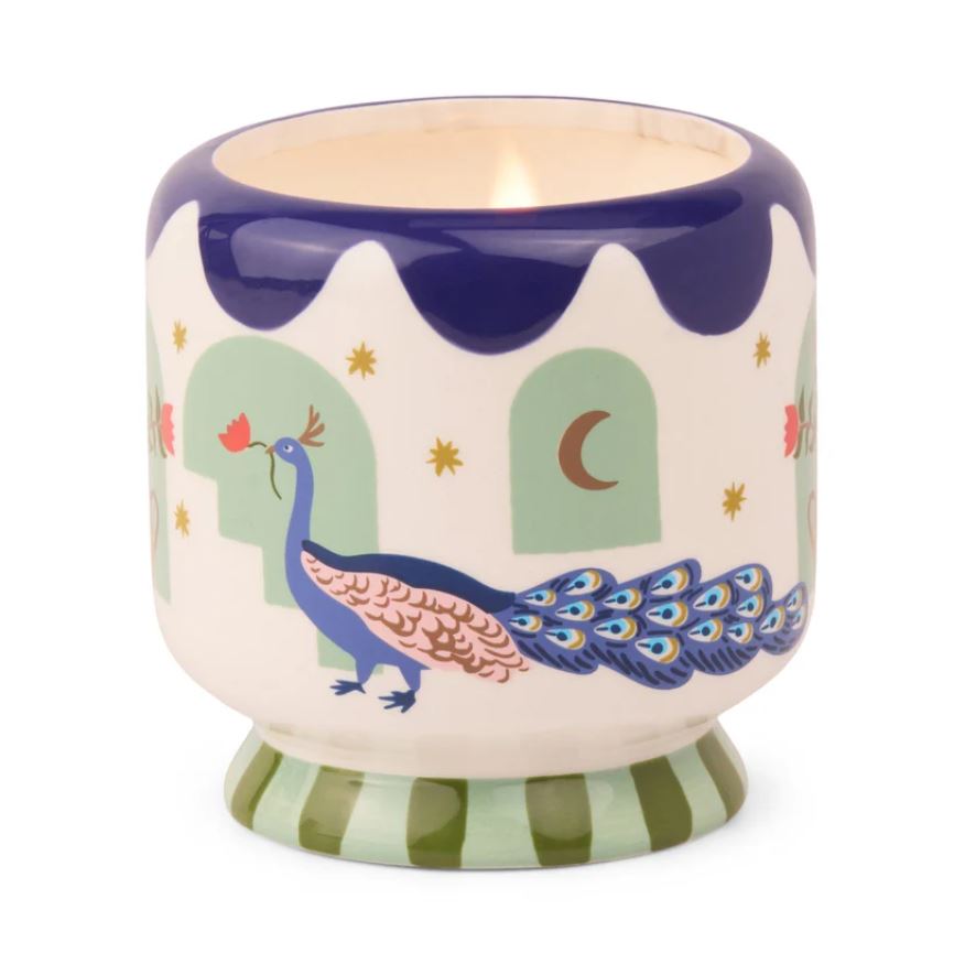[DES-AD0811EU] DESIGNWORKS COLLECTIVE | Bougie parfumée avec récipient en céramique - Citron vert