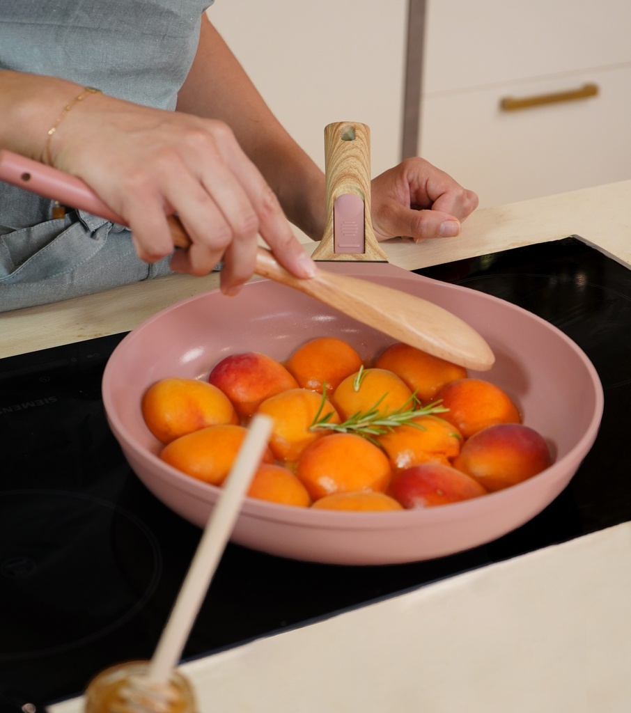 [COO-MJAP24RO] Cookut | Poêle poignée Amovible 24cm - Guimauve (Poignée non incluse)