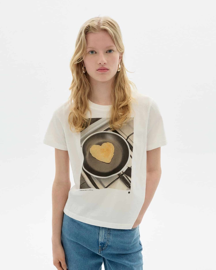 THINKING MU | T-shirt Pancake Ida - White