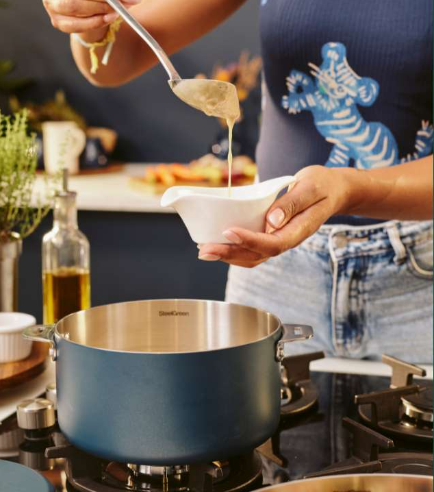 [COO-MERAS20BC] Cookut | LA MERVEILLEUSE CASSEROLE INOX 20CM - MYRTILLE